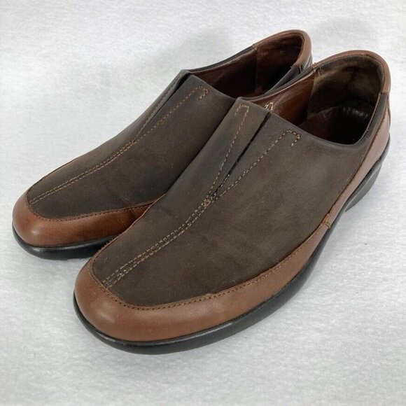 🔥 3/$15 🔥 Stonefly Climacontrol Two Tone Leather Slip On Loafer 6.5 Brown - Picture 2 of 10